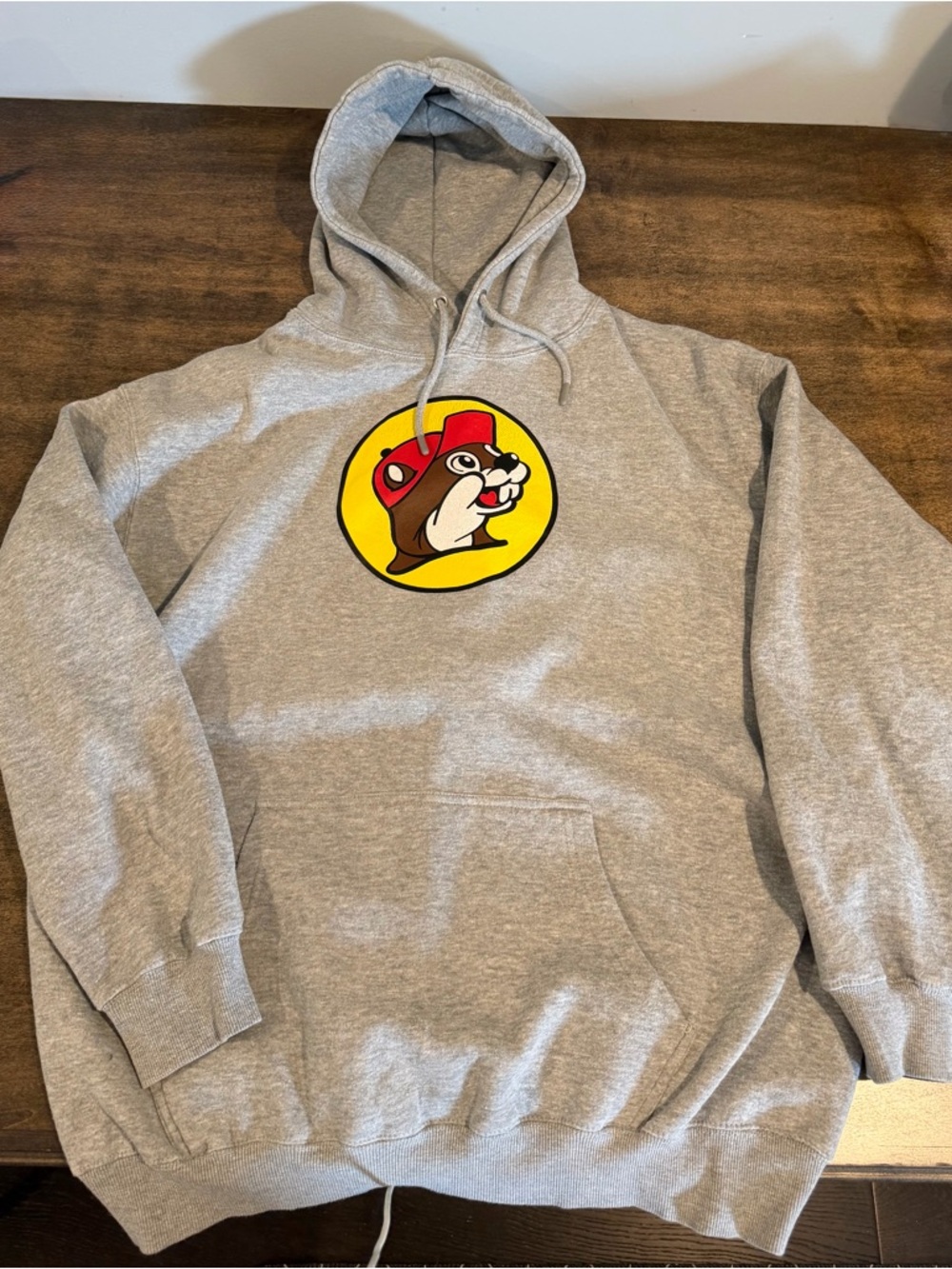 Buc-ee's Logo Gray Pullover Hoodie